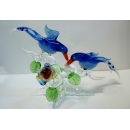  y15698  琉璃水晶玻璃 - 玻璃飾品系列 -藍鵲